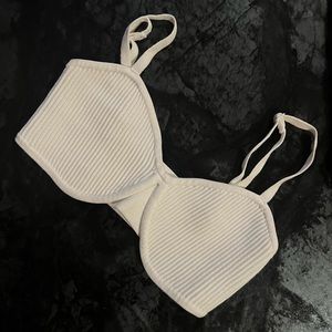 BABATON ARITZIA WHITE CROP TOP BRALETTE